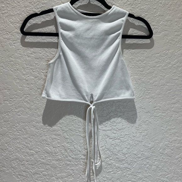 MOTEL ROCKS Clias Top Rib in White - Picture 2 of 4